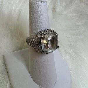 Very well worn Swarovski ring size just shy of 7